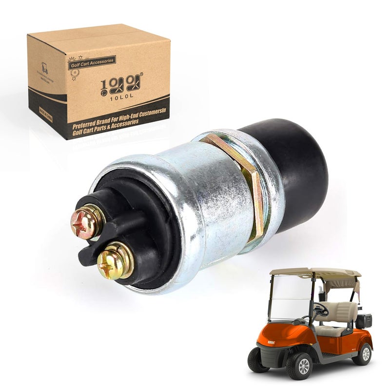 10L0L Universal Golf Cart Horn Switch Button 12 Volt/15 Amp with Dust Cover Floor Mount for Club Car EZGO Yamaha - Image 1